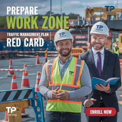 Prepare Work Zone Traffic Management Plan (PWZ) - Red Card course offered by TP Training 2